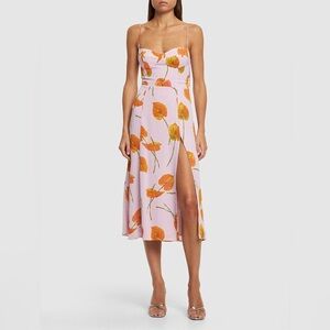 NWT Reformation Juliette Dress in Lavender with Orange Floral
